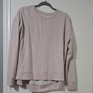 Casual Light Pink Long Sleeve Top